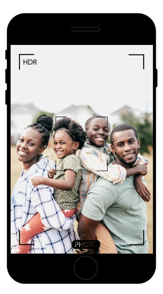 Use portrait mode on your cell phone for your church directory photos when backgrounds are busy