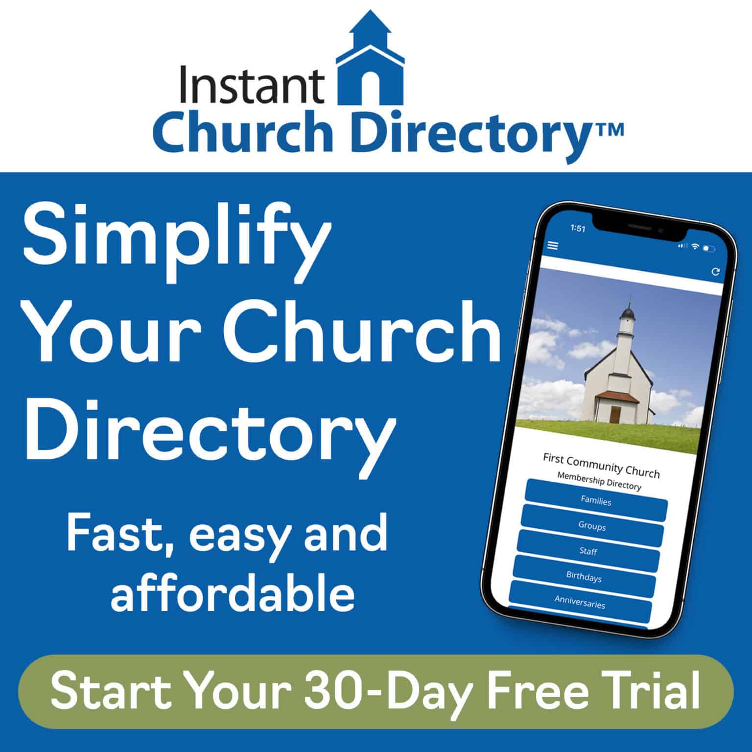 15794 Instant Church Directory Mobile App Free Trial
