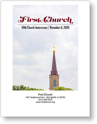 Church Directory  Cover sample showing a simple tag line below the church name
