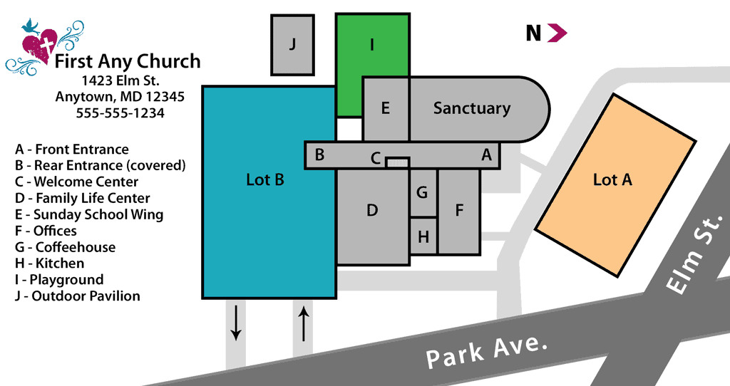 Church Campus Map Example