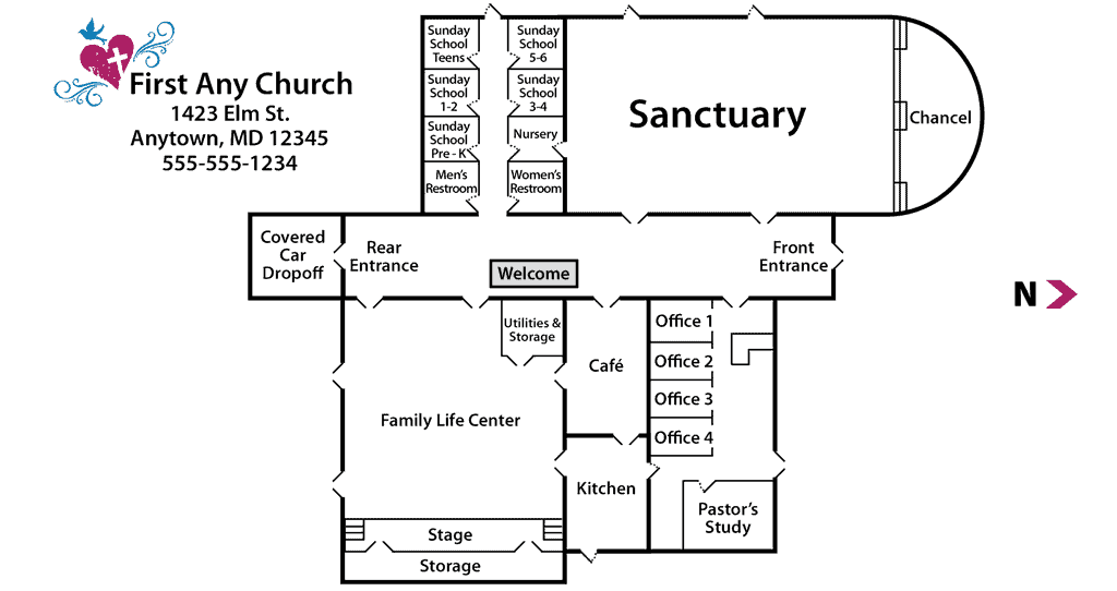 Church Floor Plan Example