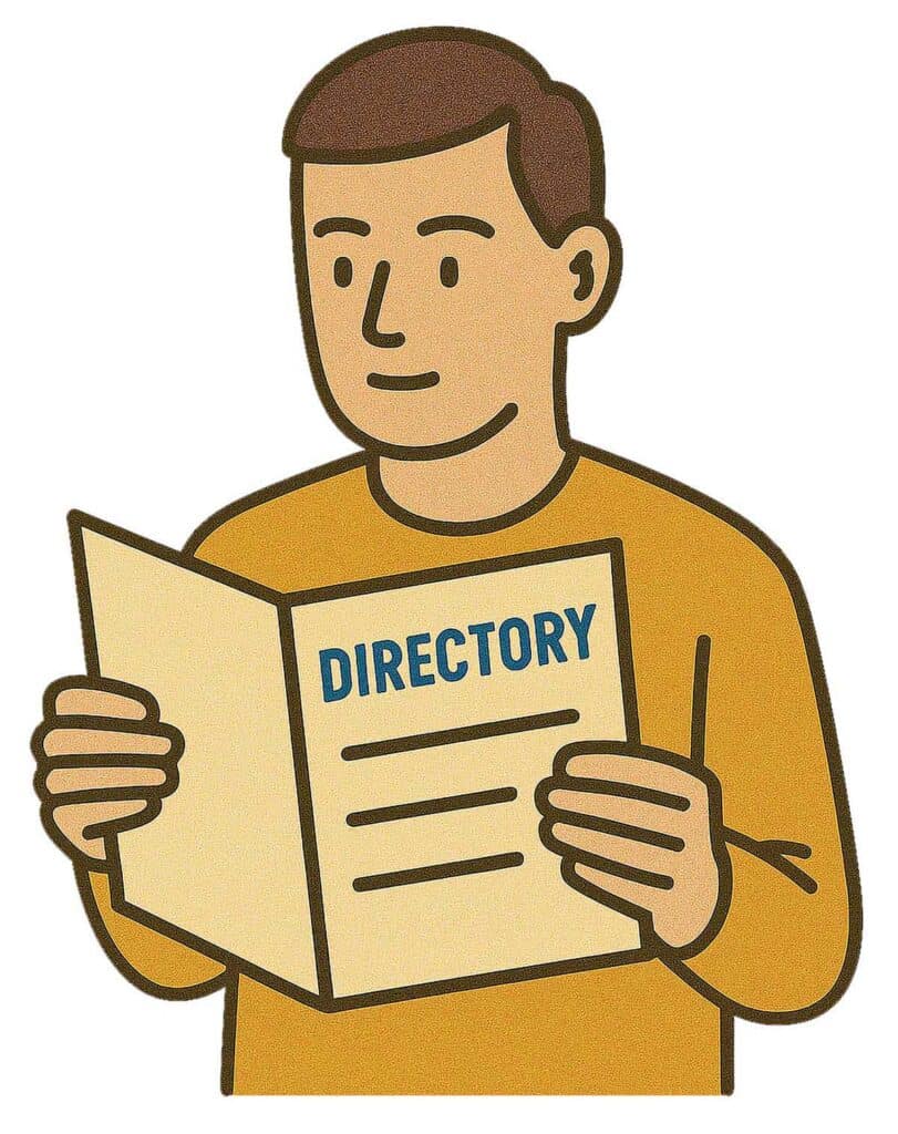 Many people prefer a printed directory