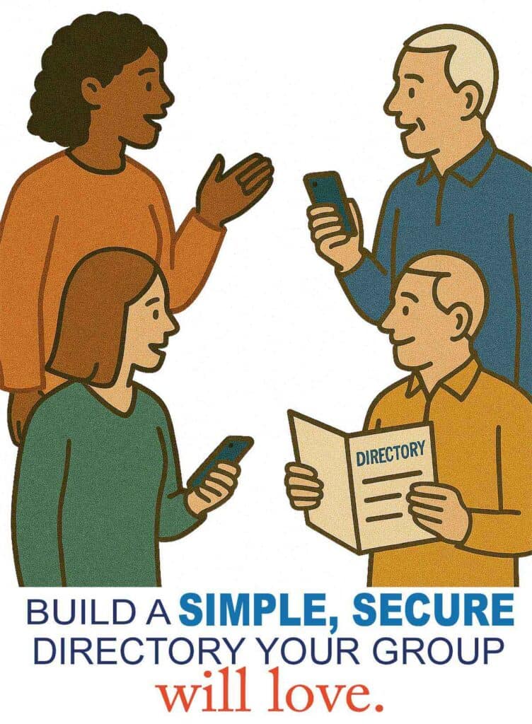 Create a secure directory for any church or non-church organization