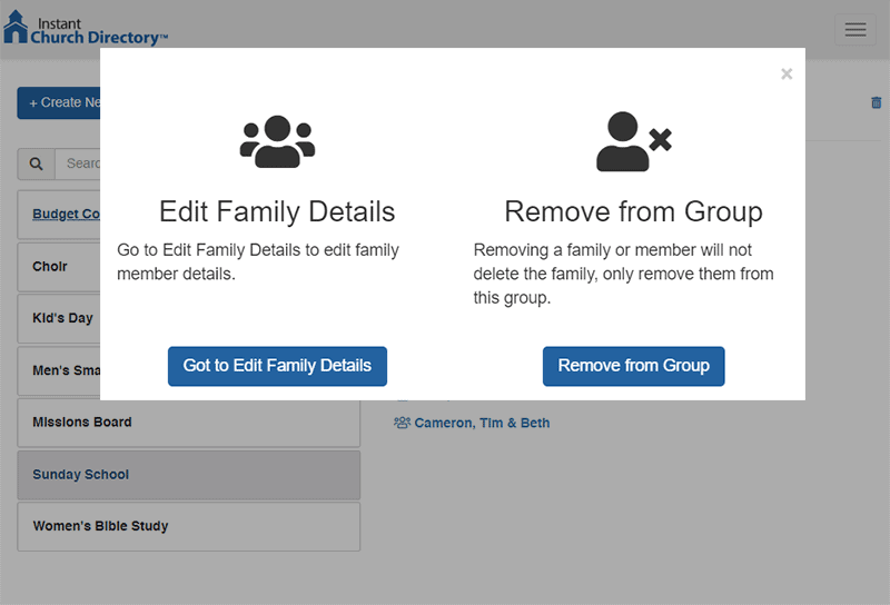 Screenshot Of Edit Group Members