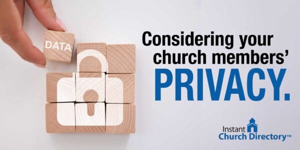 Church directory privacy with password-protected, member-only access