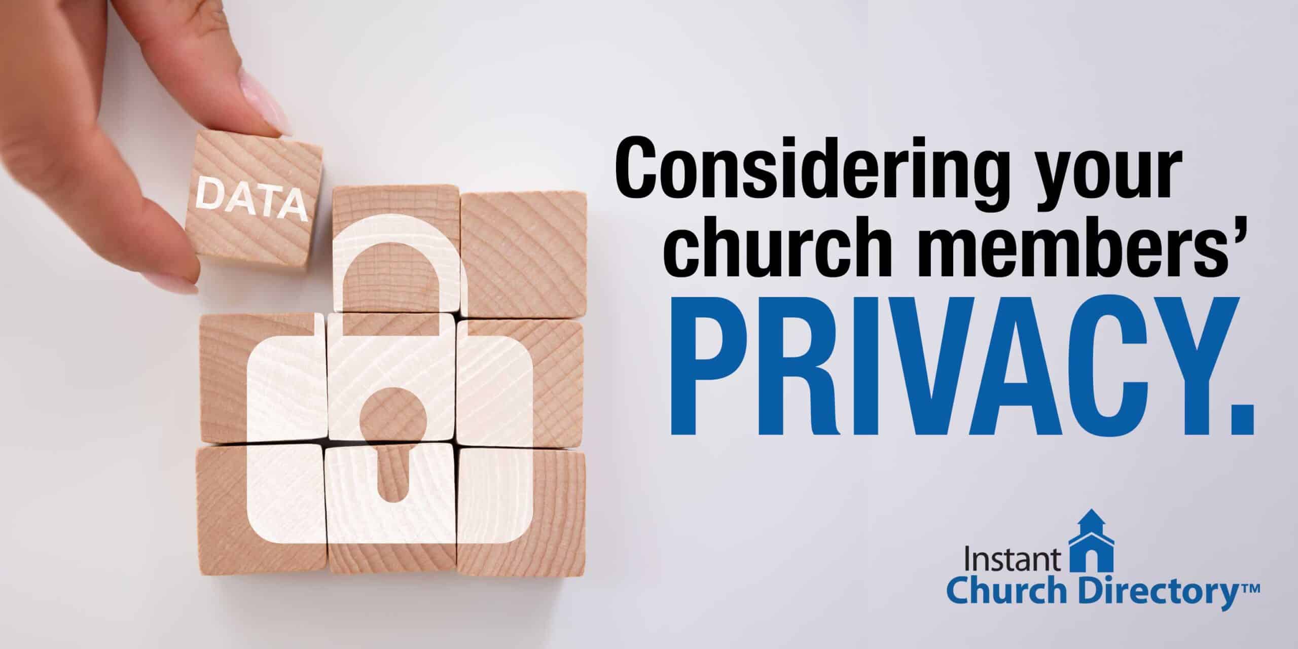 Church directory privacy with password-protected, member-only access